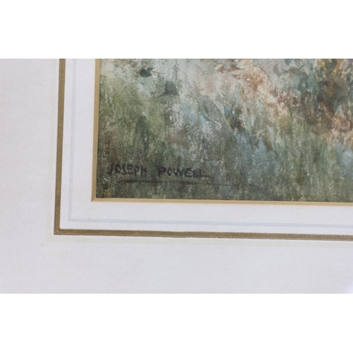 764 - Joseph Powell, watercolour, 'The Marsh between Pulborough and Amberley', signed, 35 x 53cm