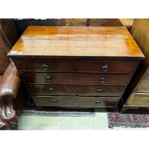 86 - A George IV mahogany chest, width 98cm, depth 49cm, height 89cm