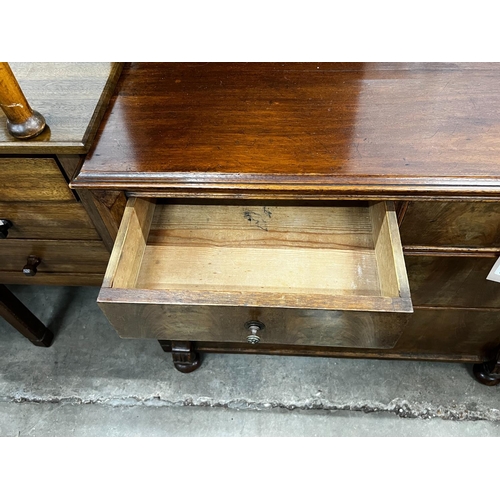 1056 - A 19th century continental mahogany small commode, width 88cm, depth 50cm, height 76cm