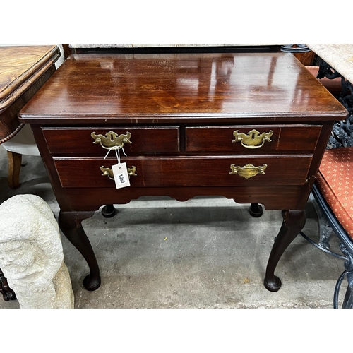 1060 - A George III style mahogany lowboy, width 66cm, depth 45cm, height 73cm