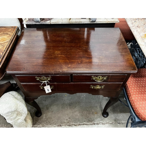 1060 - A George III style mahogany lowboy, width 66cm, depth 45cm, height 73cm