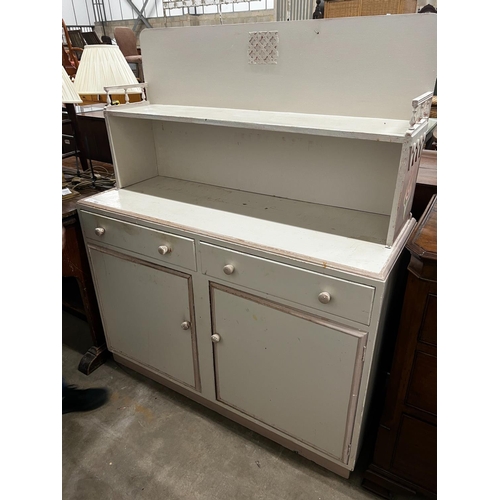 1062 - A painted dresser, length 122cm, depth 47cm, height 144cm