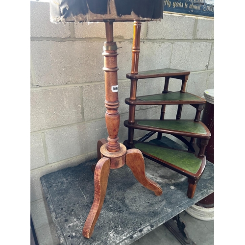 1066 - A late 19th century French brass mounted beech mannequin on telescopic tripod stand