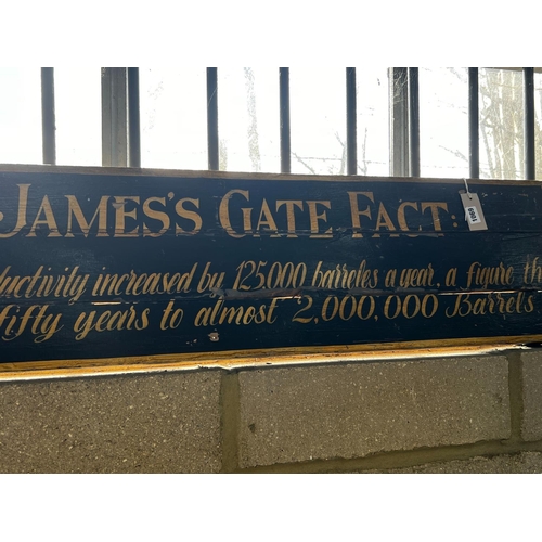 1069 - A St James Gate, Guinness brewery sign, length 154cm