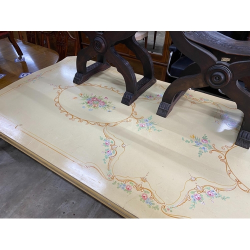 1167 - An Italian painted rectangular dining table, length 270cm, depth 110cm, height 75cm