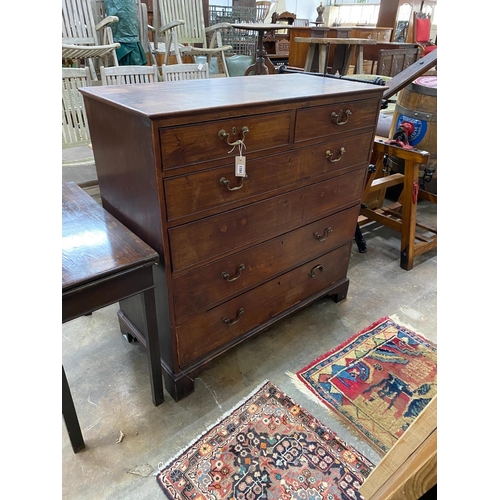 1184 - A George III mahogany chest, width 119cm, depth 55cm, height 119cm