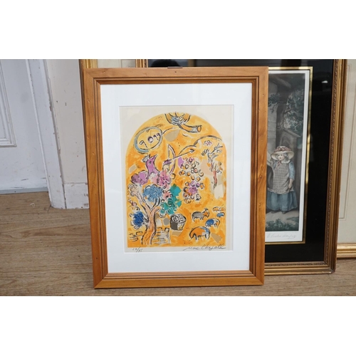 1719 - Marc Chagall (1887-1985), colour lithograph, 'The tribe for Joseph', signed in pencil, 27/75, visibl... 