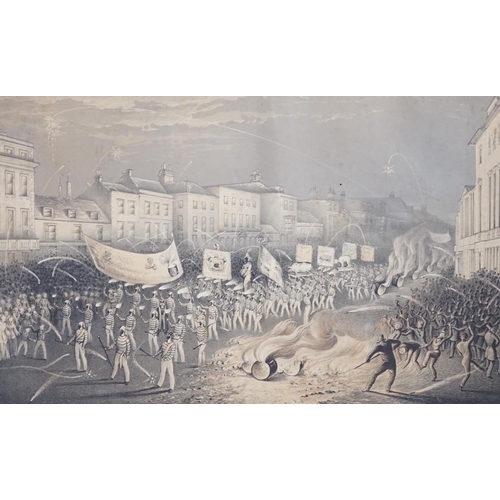 1725 - Thomas Henwood (17971861), lithograph, 'The Procession of the Lewes Bonfire Boys, 1853', 30.5 x 49c... 