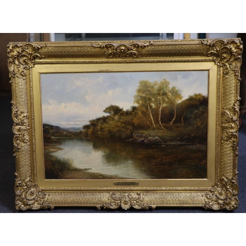 1734 - Benjamin Williams Leader R.A. (British, 1831-1928), oil on canvas, 'Near Goring on Thames',  signed ... 