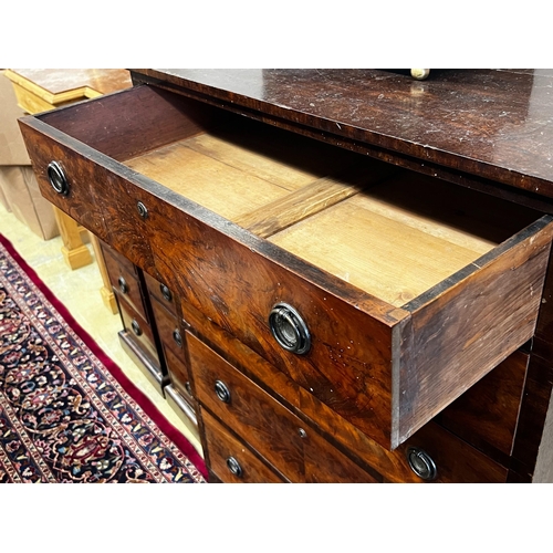 118 - A George IV and later mahogany five drawer chest, width 84cm, depth 55cm, height 119cm