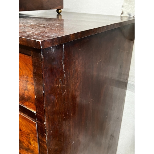 118 - A George IV and later mahogany five drawer chest, width 84cm, depth 55cm, height 119cm