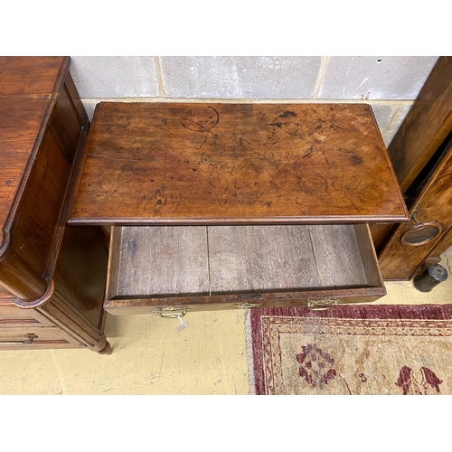 15 - An 18th century rectangular mahogany side table, width 81cm, depth 41cm, height 71cm