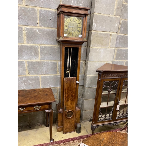 16 - An 18th century walnut thirty hour longcase clock, the 10 inch square brass dial marked Sam Hammond,... 