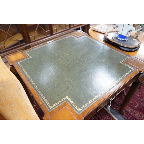 197 - A George II style mahogany card table, width 85cm, depth 85cm, height 75cm