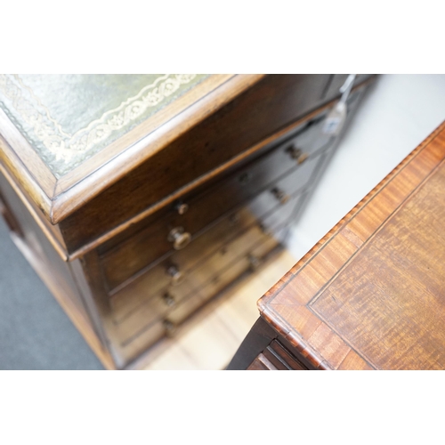 211 - An early Victorian rosewood Davenport, with sliding top, width 50cm, depth 58cm, height 89cm