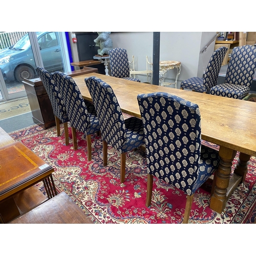 223 - A set of eight reproduction upholstered dining chairs