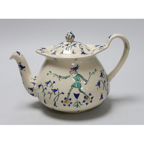 265 - Jessie Marion King (1875-1949). The bluebells of Scotland teaset for two settings, including teapot,... 