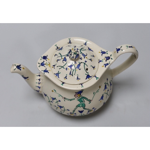 265 - Jessie Marion King (1875-1949). The bluebells of Scotland teaset for two settings, including teapot,... 