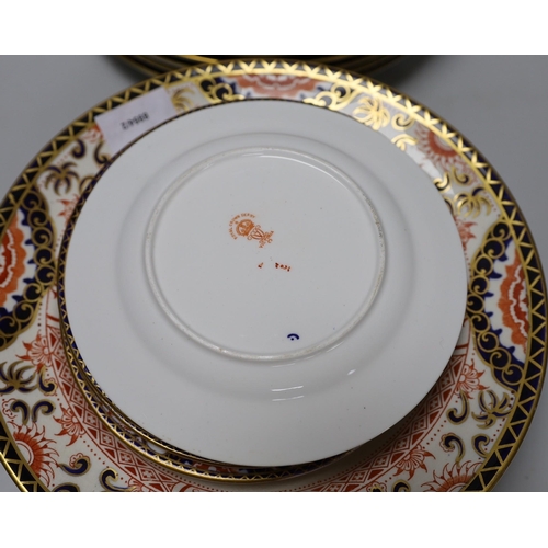 274 - A part set of Royal Crown Derby Imari pattern plates (12 large and 11 small) 17cm & 26cm