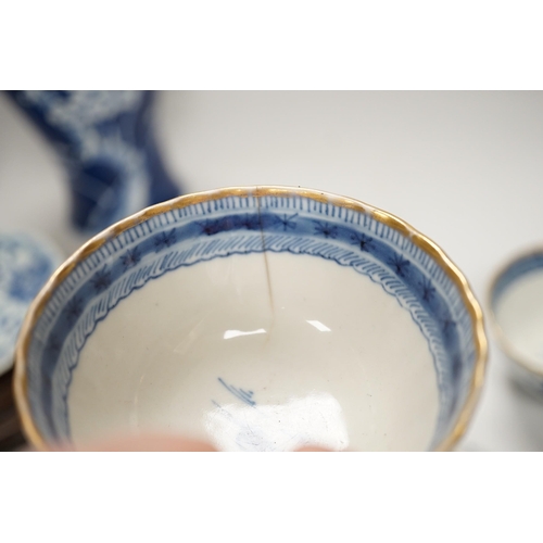 276 - A group of 19th century and later Chinese blue and white porcelain, tallest 31cm