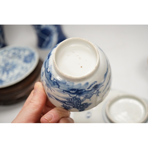 276 - A group of 19th century and later Chinese blue and white porcelain, tallest 31cm