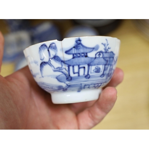 276 - A group of 19th century and later Chinese blue and white porcelain, tallest 31cm