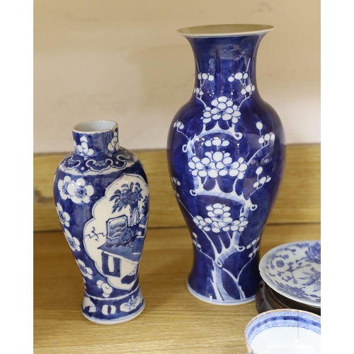 276 - A group of 19th century and later Chinese blue and white porcelain, tallest 31cm