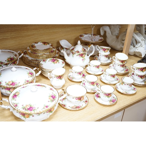 330 - A quantity of Royal Albert Old Country Roses tea and dinner wares