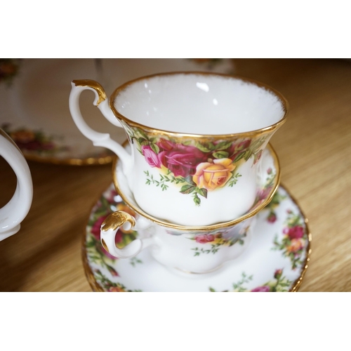 330 - A quantity of Royal Albert Old Country Roses tea and dinner wares