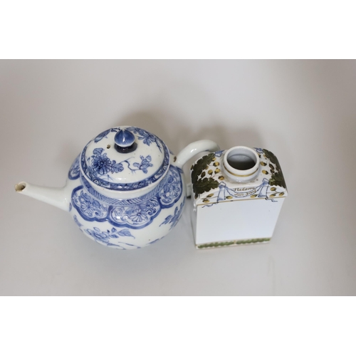 366 - A group of Chinese Qianlong - Jiaqing porcelain tea wares, a rare snuff bottle and a French armorial... 