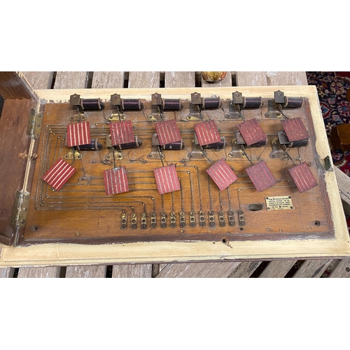 71 - A Victorian porter's call board, width 54cm, height 32cm