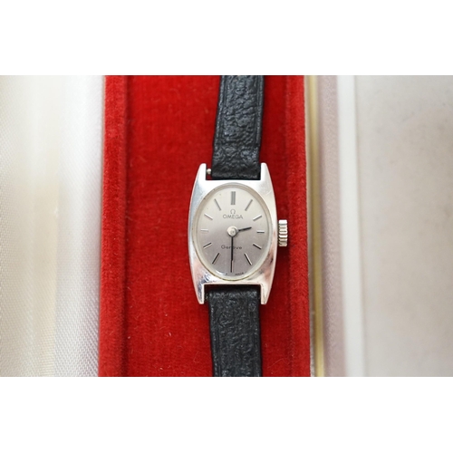 1996 - A gentleman's steel and gold plated Zenith Cosmopolitan wrist watch and a lady's Omega steel wrist w... 