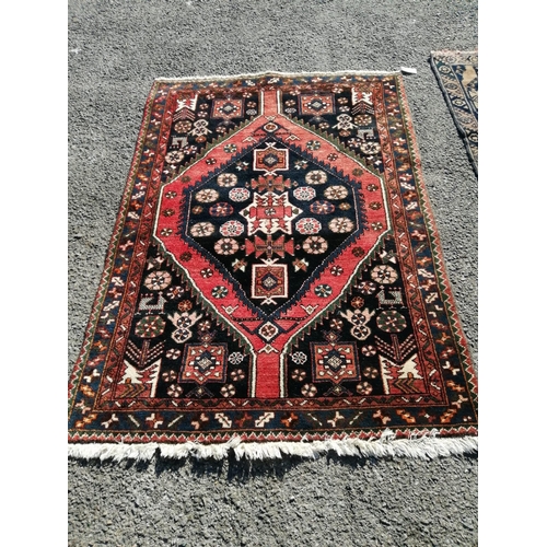 1162 - A Caucasian blue ground rug, 160 x 112cm