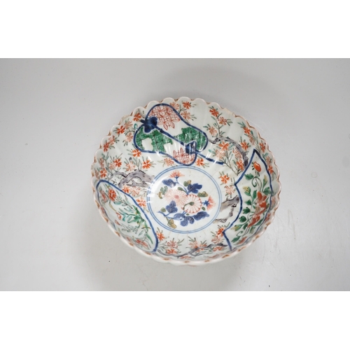 1254 - A 19th century Japanese porcelain bowl in Chinese style. 20cm diameter