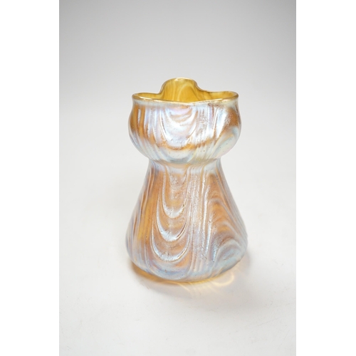 1267 - A Loetz iridescent glass vase, 14cm