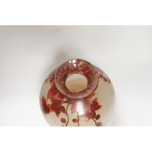 1294 - A Legras acid-etched cameo glass vase, 24cm