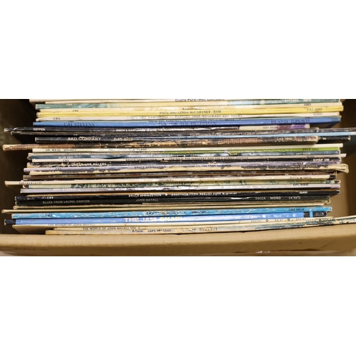 1328 - A box of 52 mixed rock and pop LPs to include Cream, Small Faces, The Jam etc.