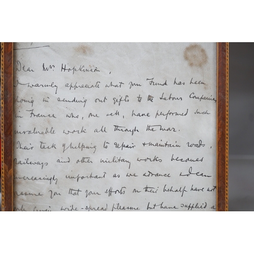 1410 - WWI interest- An autograph letter, signed by Douglas Haig 17/10/1918