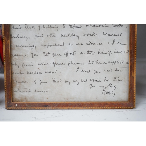 1410 - WWI interest- An autograph letter, signed by Douglas Haig 17/10/1918