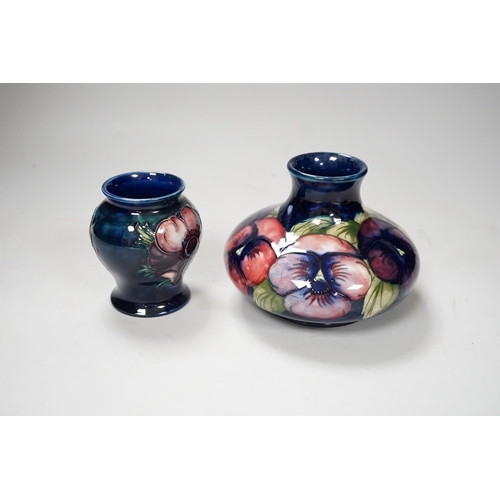 1419 - Two Moorcroft pottery vases. Tallest 10cm