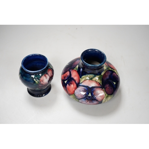 1419 - Two Moorcroft pottery vases. Tallest 10cm