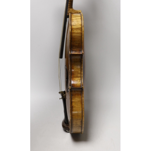 1485 - A Louis Lowendall Maggini violin, label inscribed and dated 1884, cased