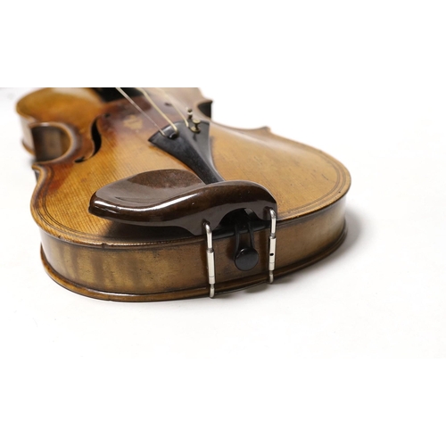 1485 - A Louis Lowendall Maggini violin, label inscribed and dated 1884, cased