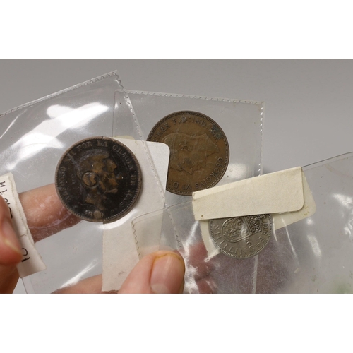 1535 - A group of assorted World coins and commemorative medals, 18th-20th century