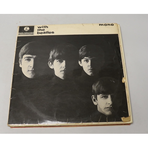 1557 - A collection of five Beatles LPs to include top opening White Album