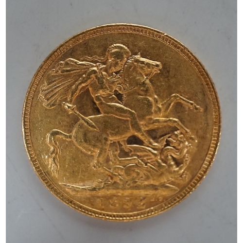 1562 - A Victoria gold sovereign 1892