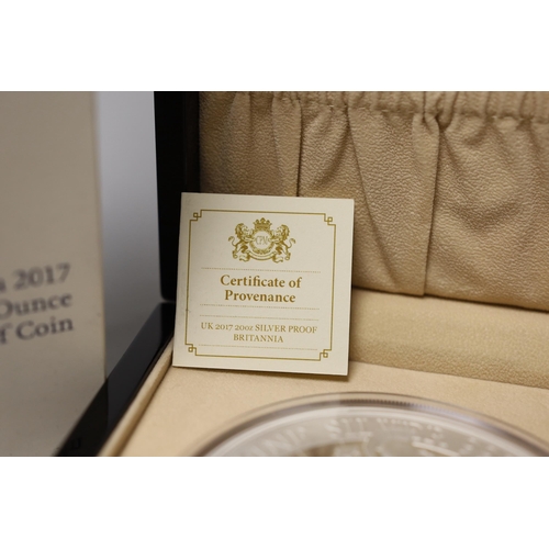 1569 - A boxed Royal Mint Britannia 2017 UK Twenty-Ounce silver proof coin