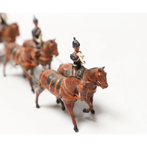 1579 - Britains set 144, Royal Field Artillery at the walk, in box, pre-war