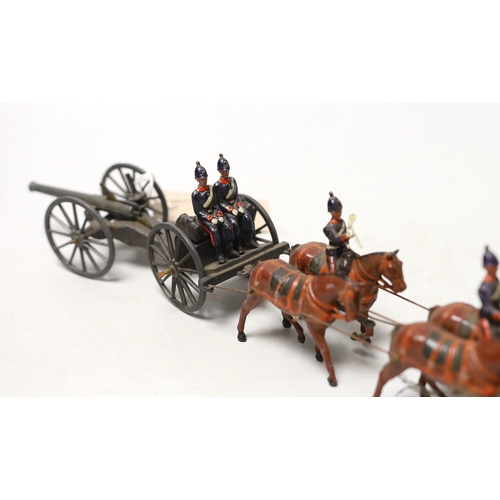 1579 - Britains set 144, Royal Field Artillery at the walk, in box, pre-war