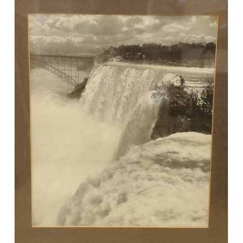 1586 - Three large format albumen print photographs comprising George Barker (1844-1894), Niagara Falls, 48... 